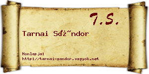 Tarnai Sándor névjegykártya